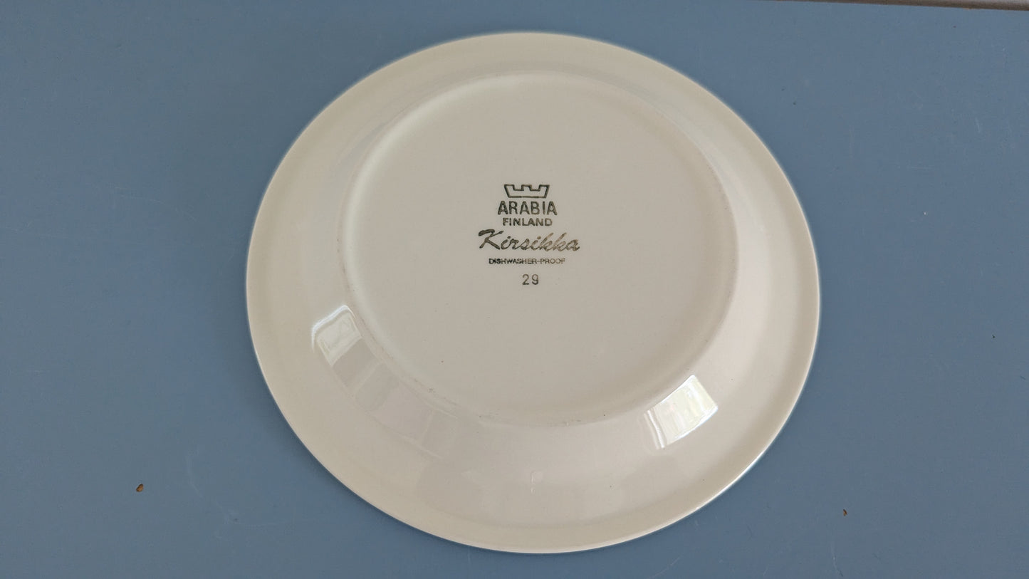 Arabia Kirsikka Leivoslautanen / Leipälautanen (5kpl, 1975-1979, Inkeri Leivo)