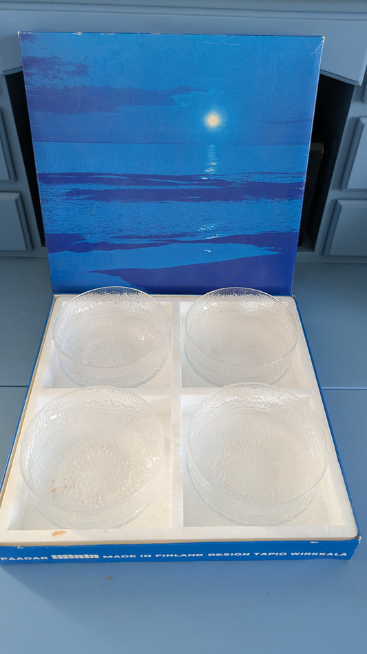 Iittala Paadar Annoskulho (4kpl, 1970-1976, Tapio Wirkkala, Alk. Paketissa)