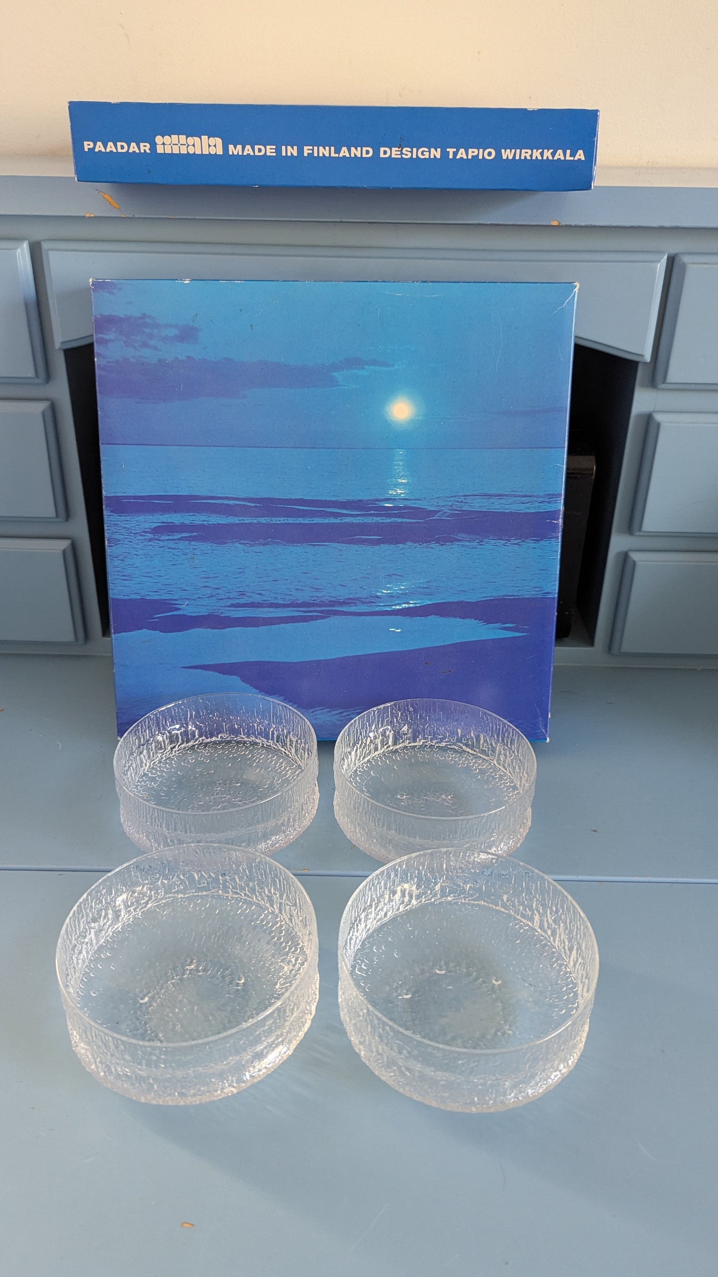 Iittala Paadar Annoskulho (4kpl, 1970-1976, Tapio Wirkkala, Alk. Paketissa)