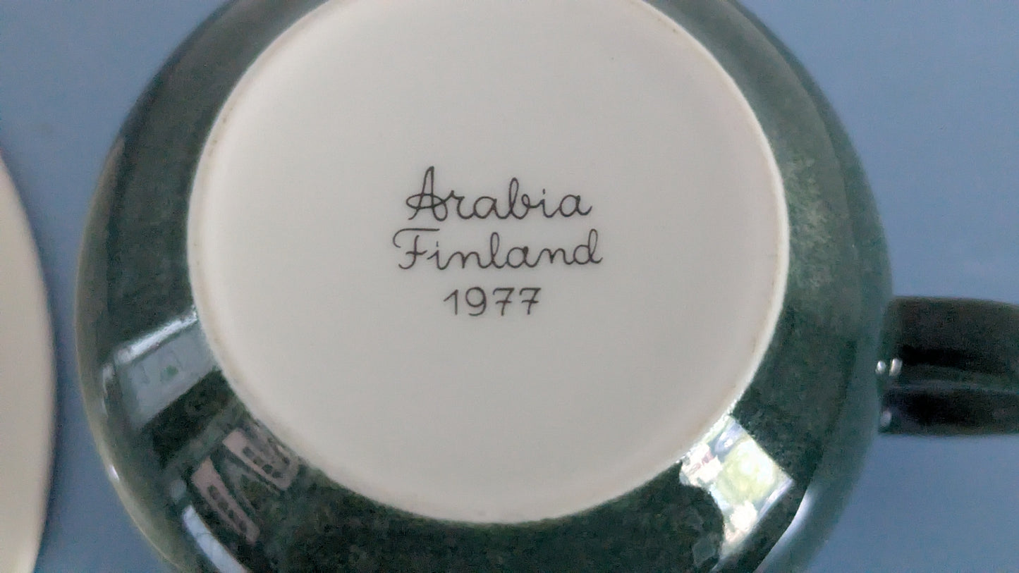 Arabia Äidille 1977 Kahvikuppi ja Tassi (Heljä Liukko-Sundström)