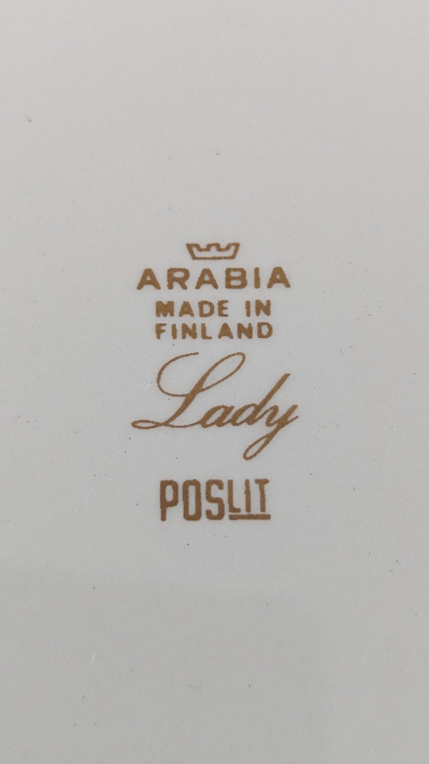 Arabia Lady Salaattilautanen / Alkuruokalautanen (2kpl, 1967-1971, Esteri Tomula)