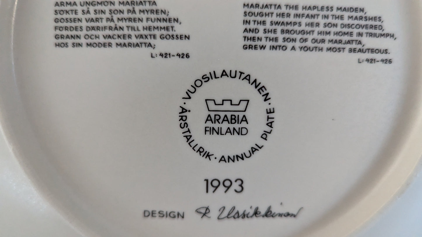 Arabia Kalevala Vuosilautanen 1993 (Raija Uosikkinen)