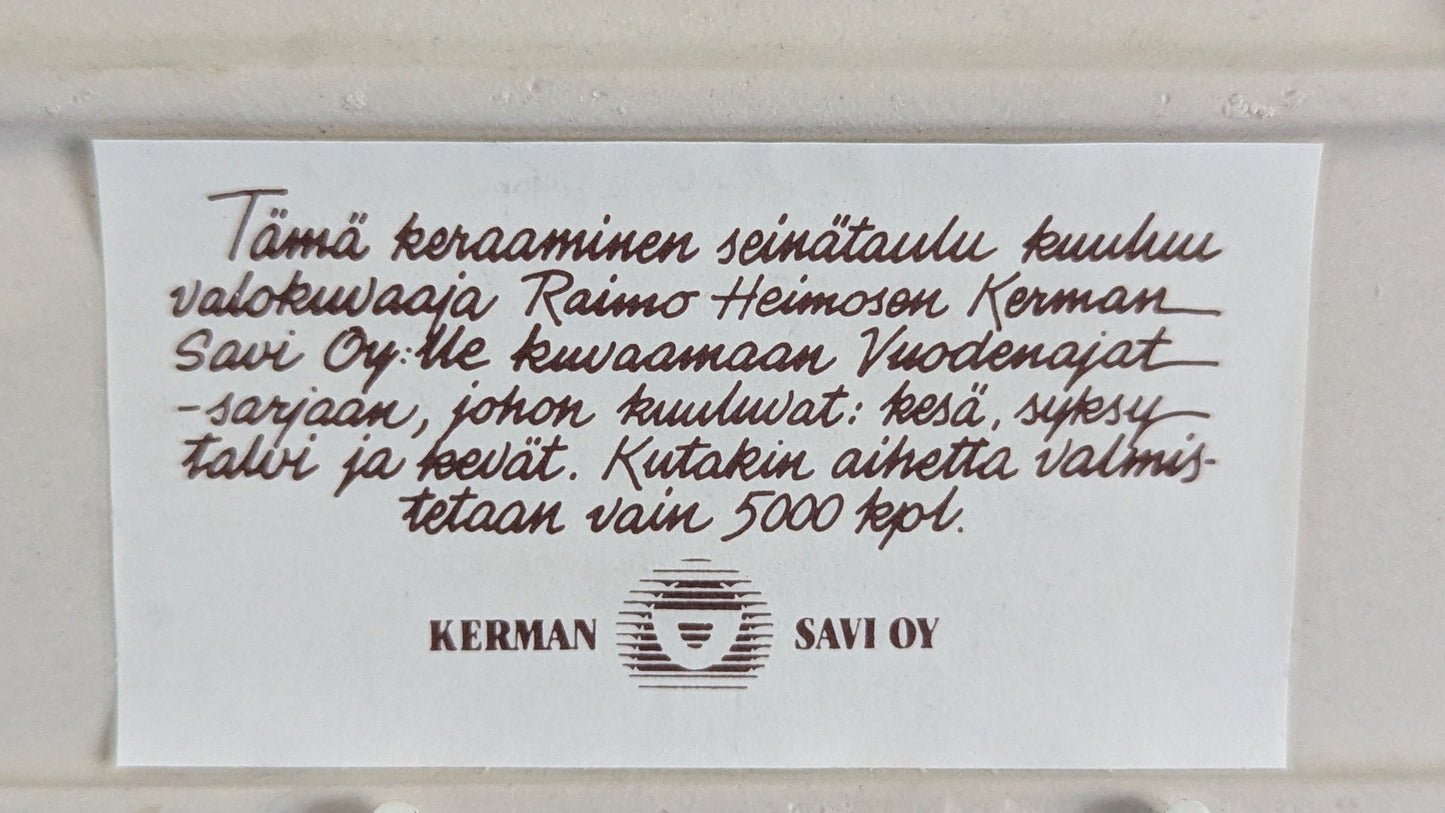 Kermansavi - Vuodenajat Syksy Seinälaatta (Raimo Heimonen)