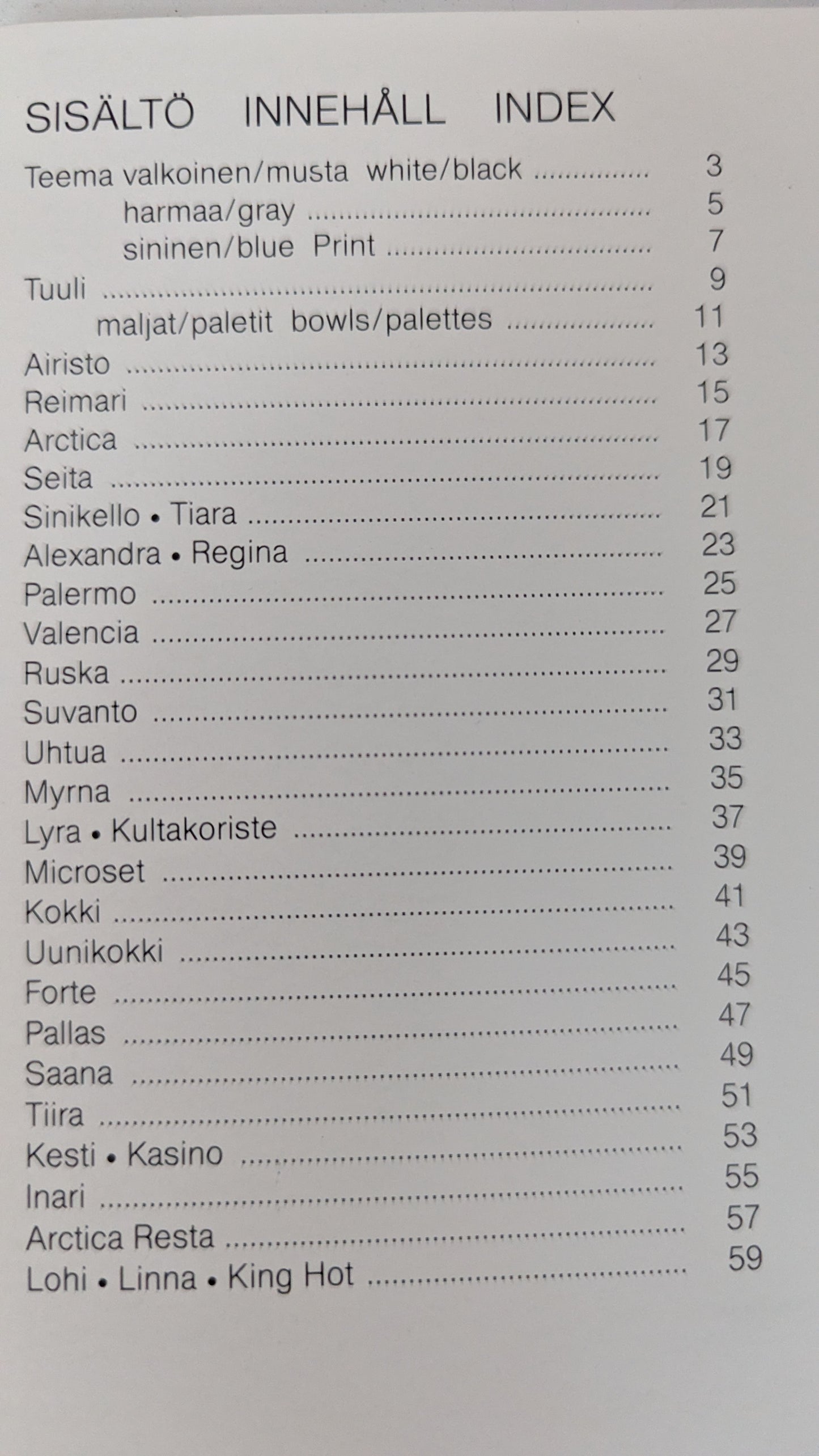 Arabia Kuvasto Vuodelta 1987 (Sivumäärä: 60)