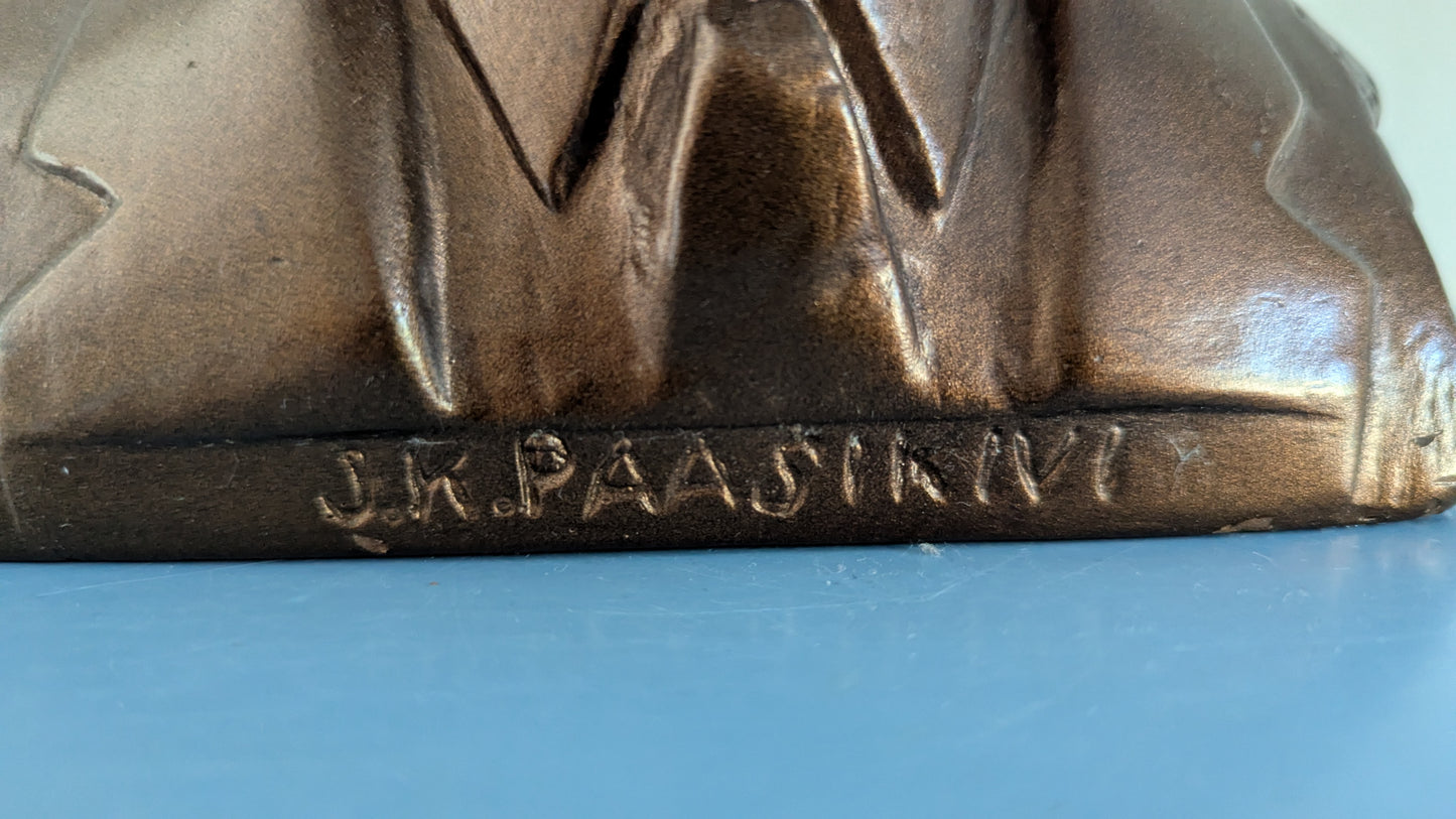 Essi Renvall - J.K. Paasikivi Kipsipatsas (Signeerattu, 1950)