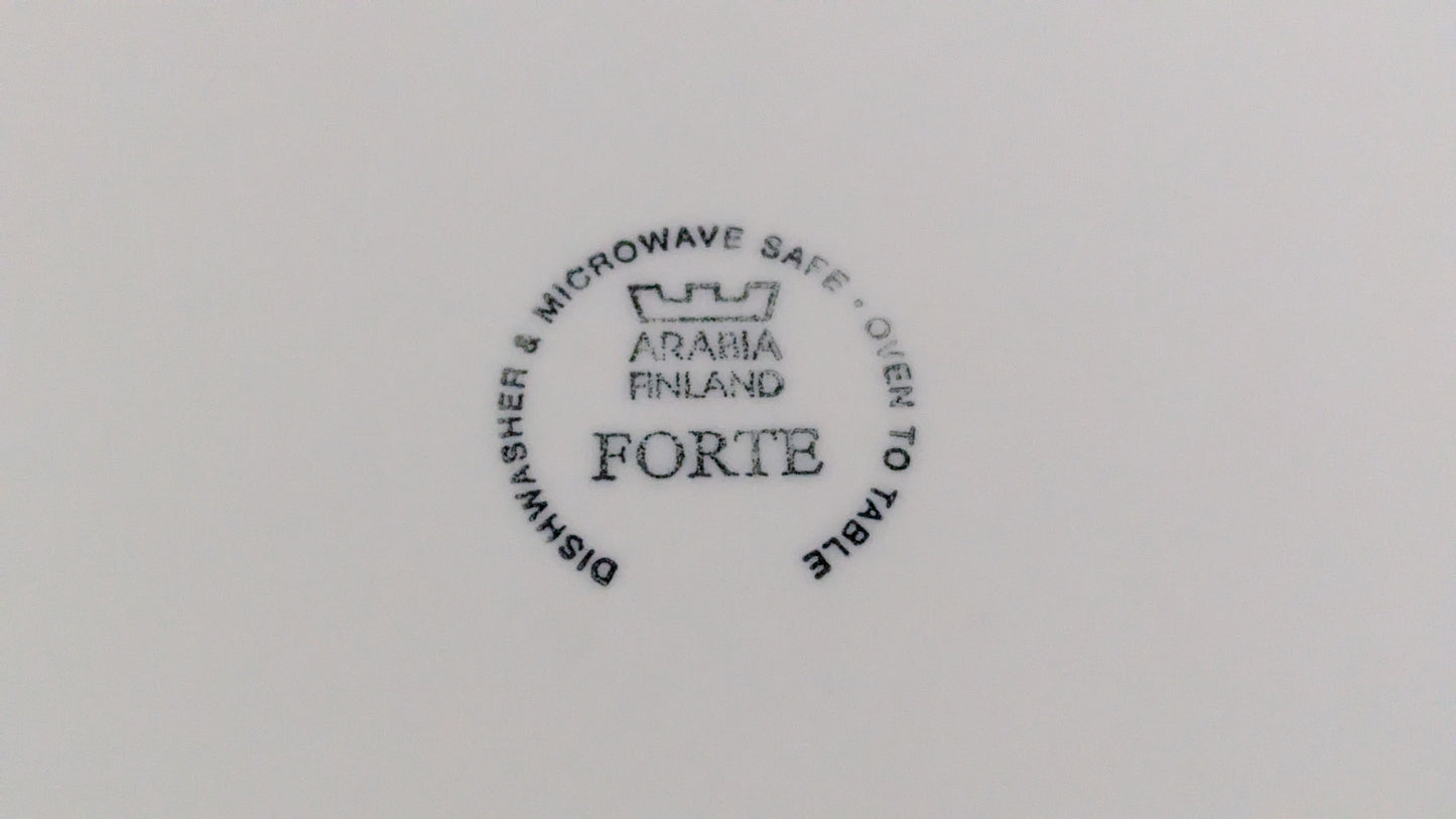 Arabia Forte Punaraita Ruokalautanen (10kpl, 1985-1991, Jussi Ahola)
