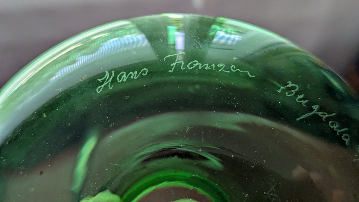 Bergdala Glasbruk - Öljylamppu (1983, Signeerattu, Hans Franzen)