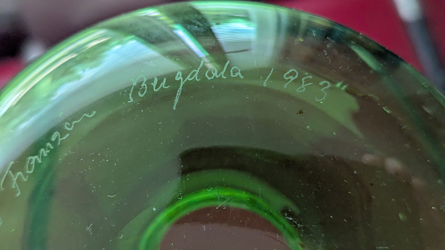 Bergdala Glasbruk - Öljylamppu (1983, Signeerattu, Hans Franzen)