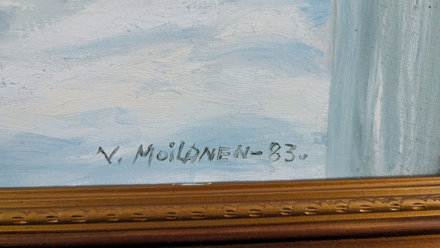 V.Moilanen - Signeerattu Öljyvärimaalaus (1983)