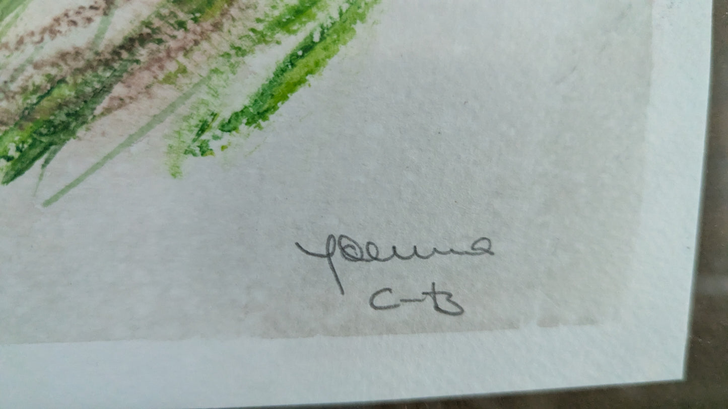 Johanna Cedercreutz - Yksinäisyys (Signeerattu Akvarellimaalaus)