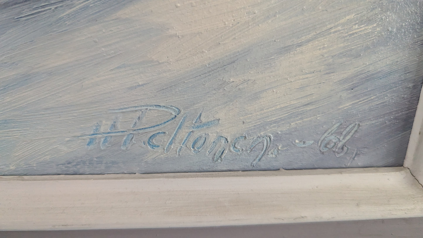 H.Peltonen - Pyhätunturin Isokuru Pelkosenniemi (Signeerattu Öljyvärityö 1968)