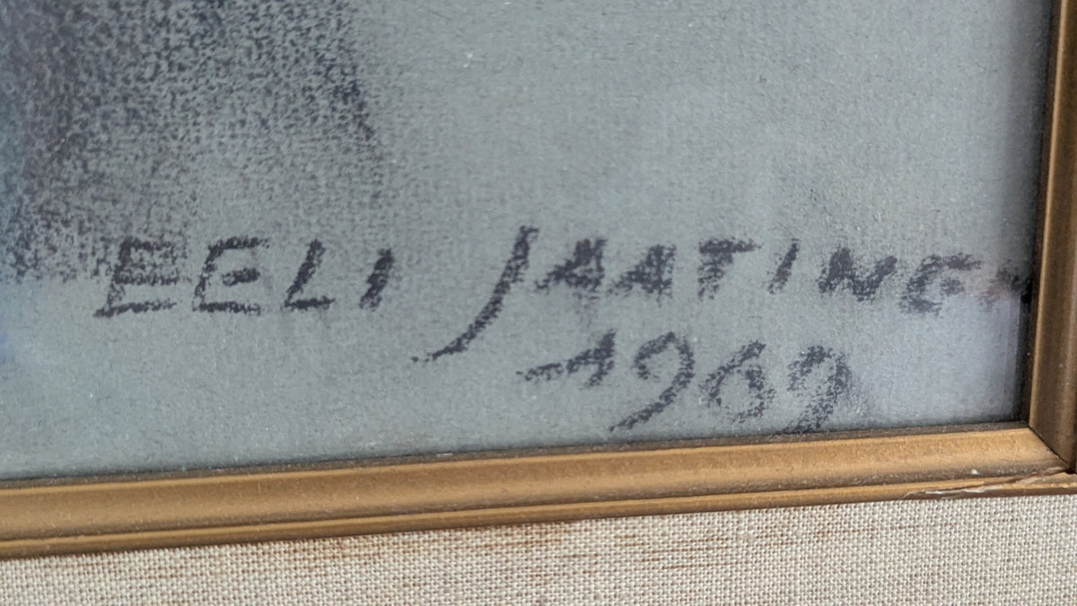 Eeli Jaatinen - Signeerattu Pastellimaalaus (1969)