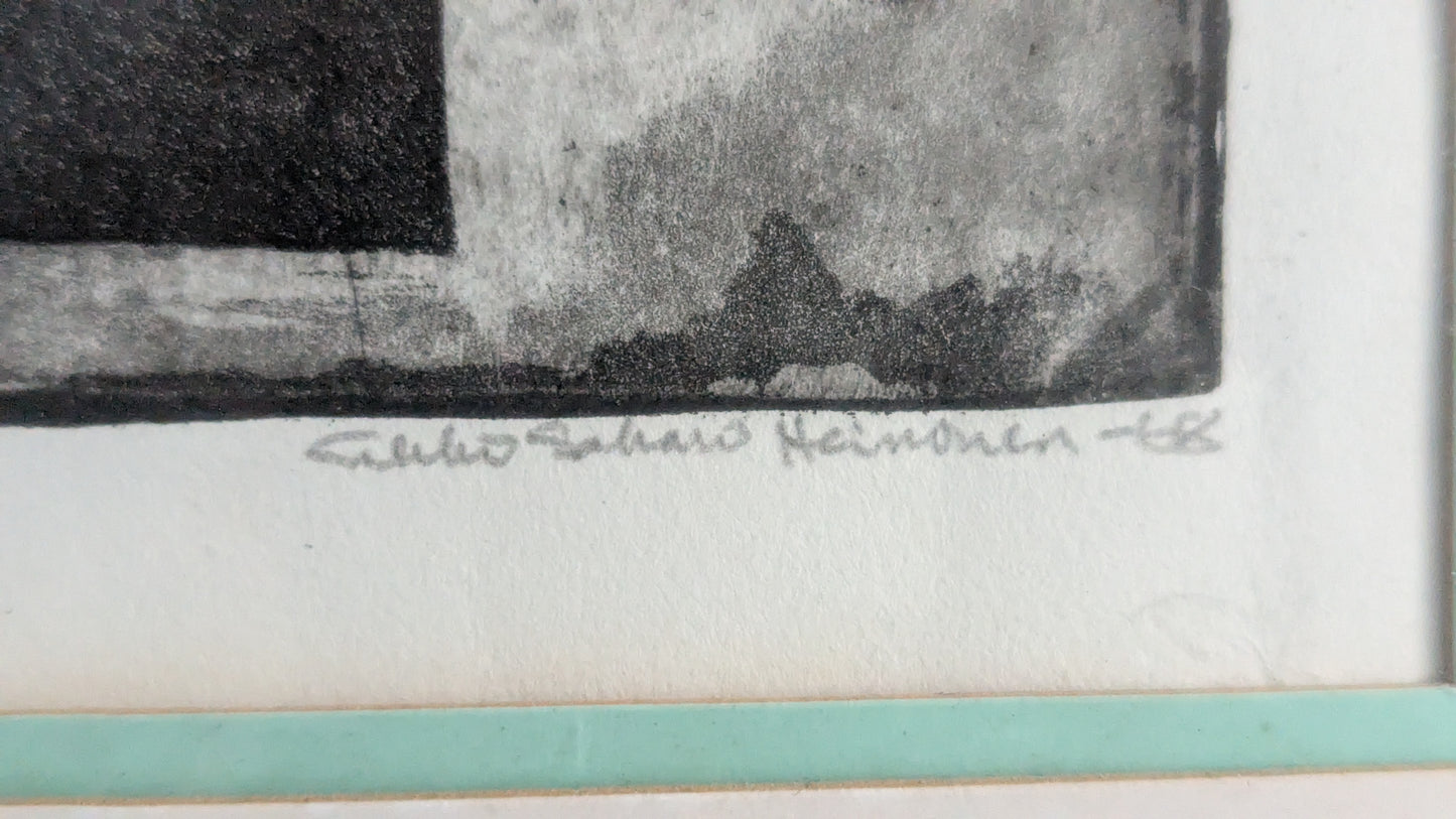 Erkki Sakari Heinonen Yleiseurooppalainen Kamarilaulaja (Sign. Etsaus 1968)
