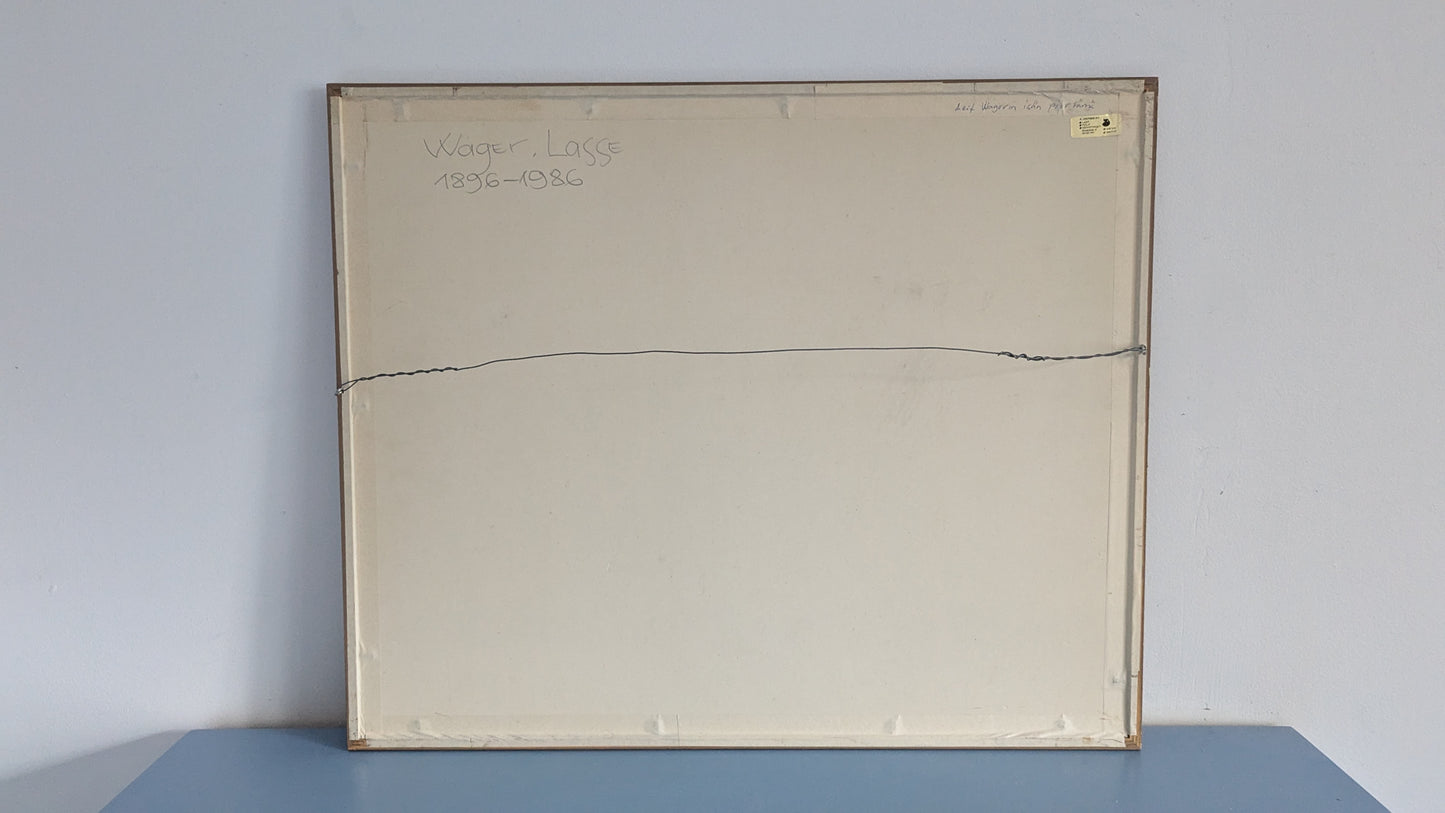 Lasse Wager - Regn / Sade (Signeerattu Litografia 1961)