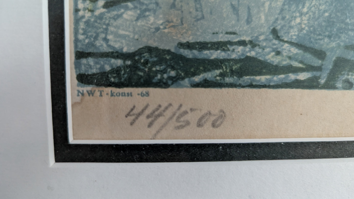 Hans Kajtorp - Vinternatt / Talviyö (Signeerattu Litografia 1968)