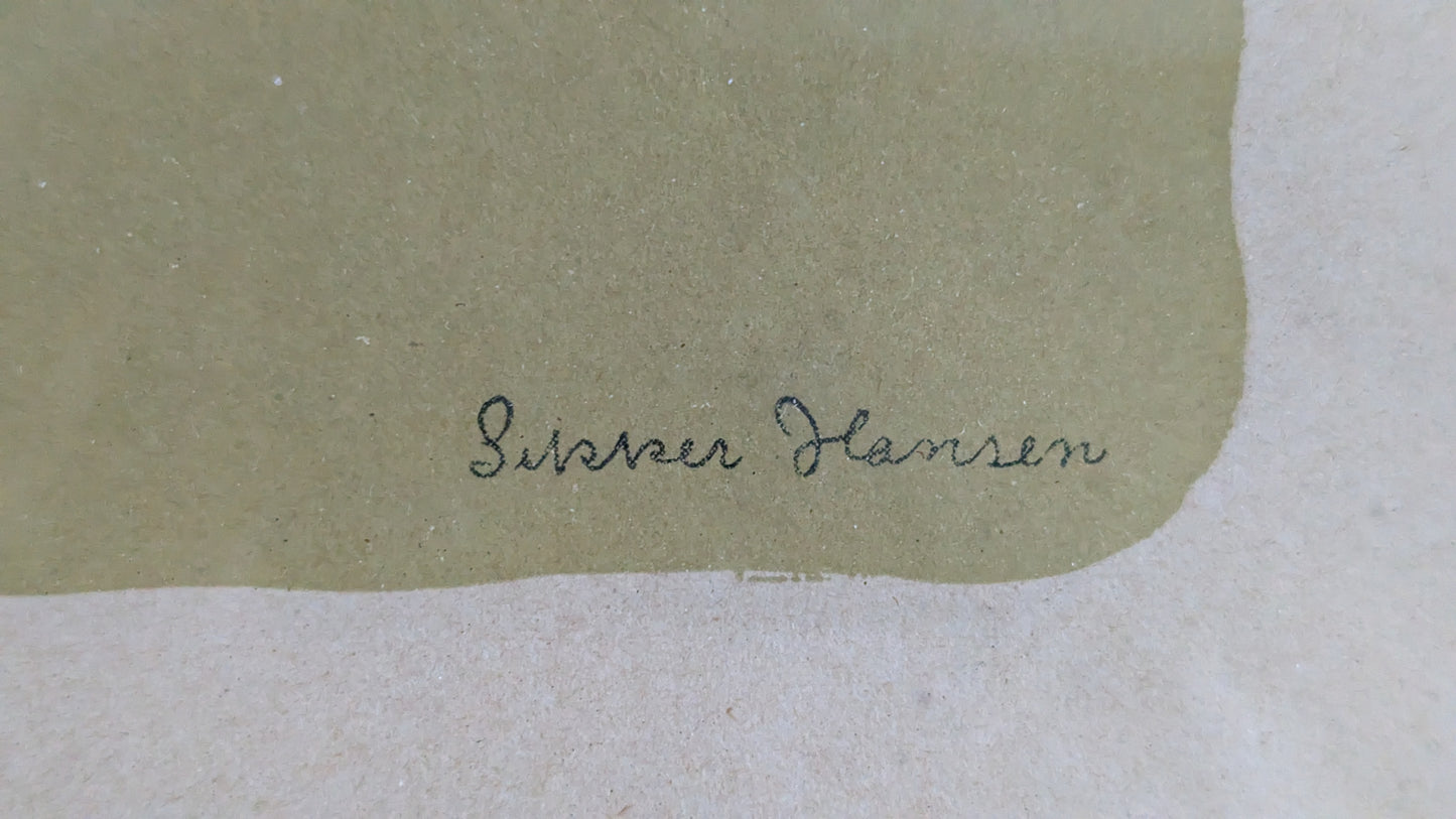 Aage Sikker Hansen - Engen / Niitty (Signeerattu Litografia)