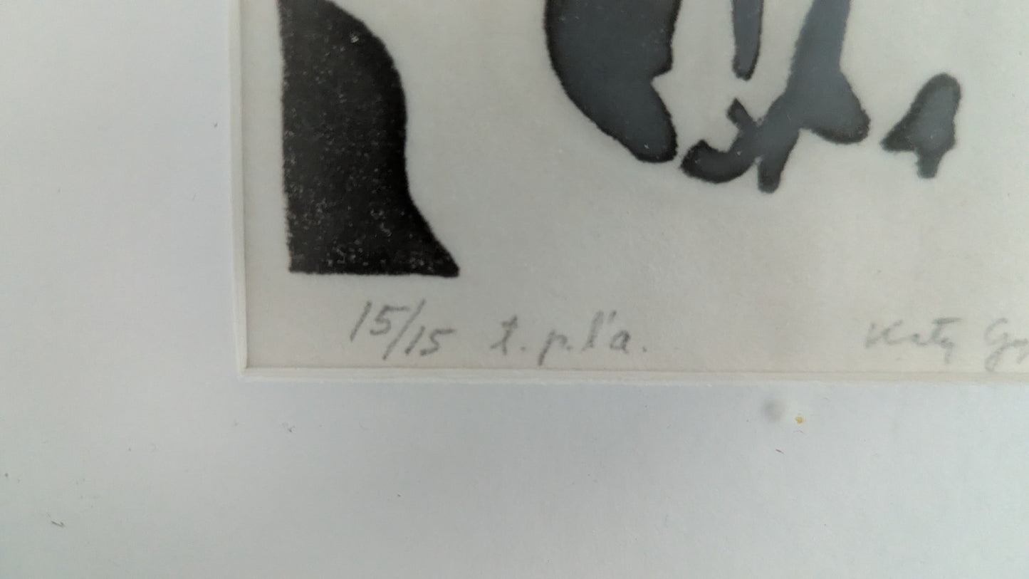 Katy Gyllström - Signeerattu Puupiirros (1983, 15/15)