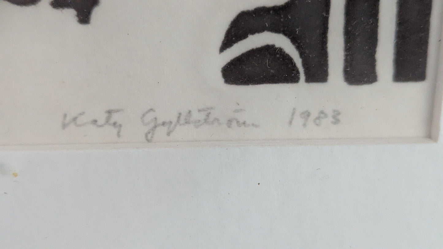 Katy Gyllström - Signeerattu Puupiirros (1983, 15/15)