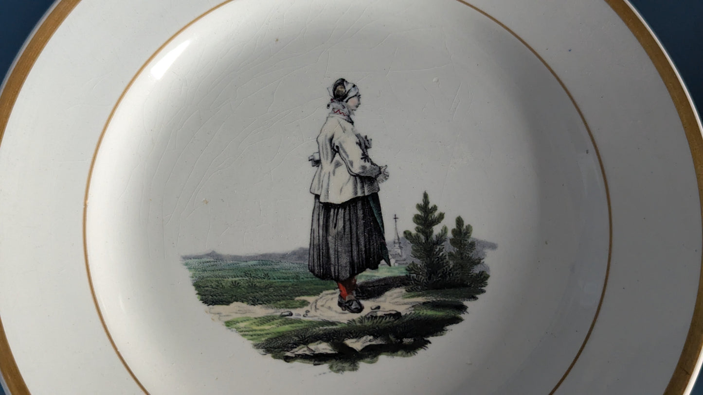 Rörstrand - Vuosi Ruotsissa Ruokalautanen (5kpl, 1866-1884, C.G Forssell)