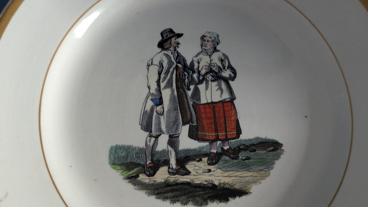 Rörstrand - Vuosi Ruotsissa Ruokalautanen (5kpl, 1866-1884, C.G Forssell)