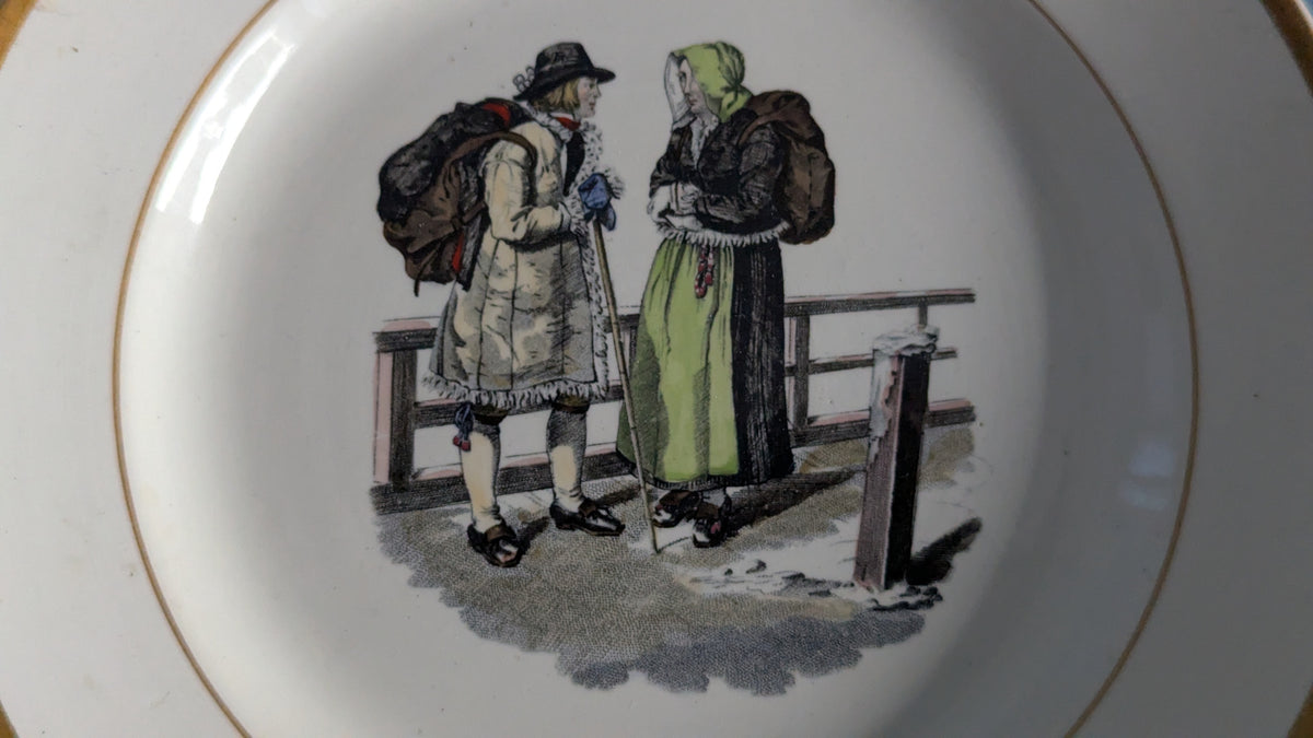 Rörstrand - Vuosi Ruotsissa Ruokalautanen (5kpl, 1866-1884, C.G Forssell)