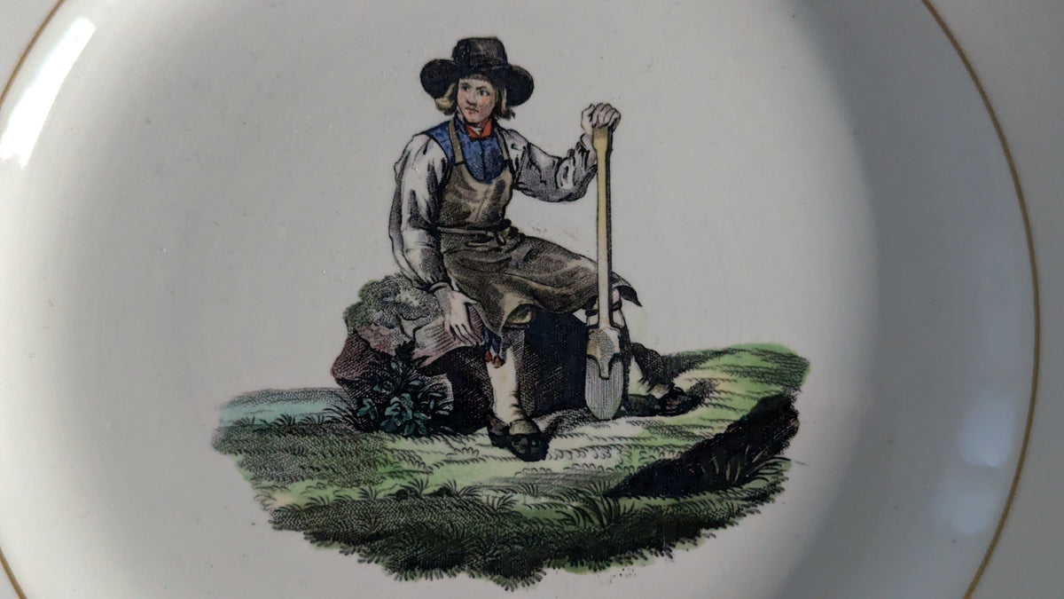 Rörstrand - Vuosi Ruotsissa Ruokalautanen (5kpl, 1866-1884, C.G Forssell)