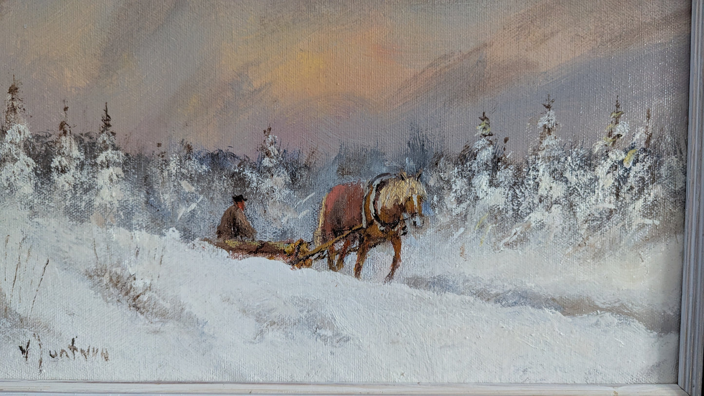 Väinö Juntura - Signeerattu Öljyvärimaalaus
