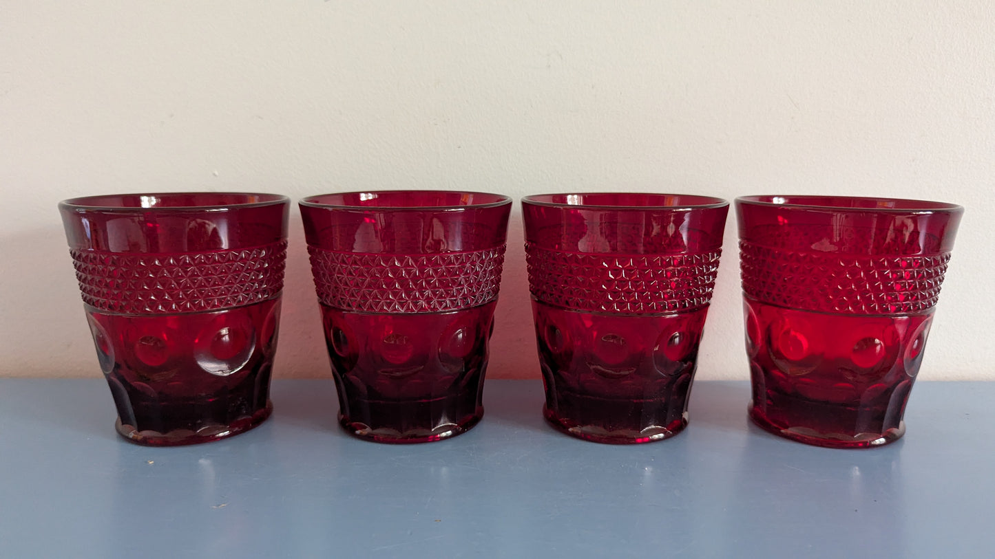 Kemple Glass - Old Sandwich Juomalasi (4kpl, 1960-luku)