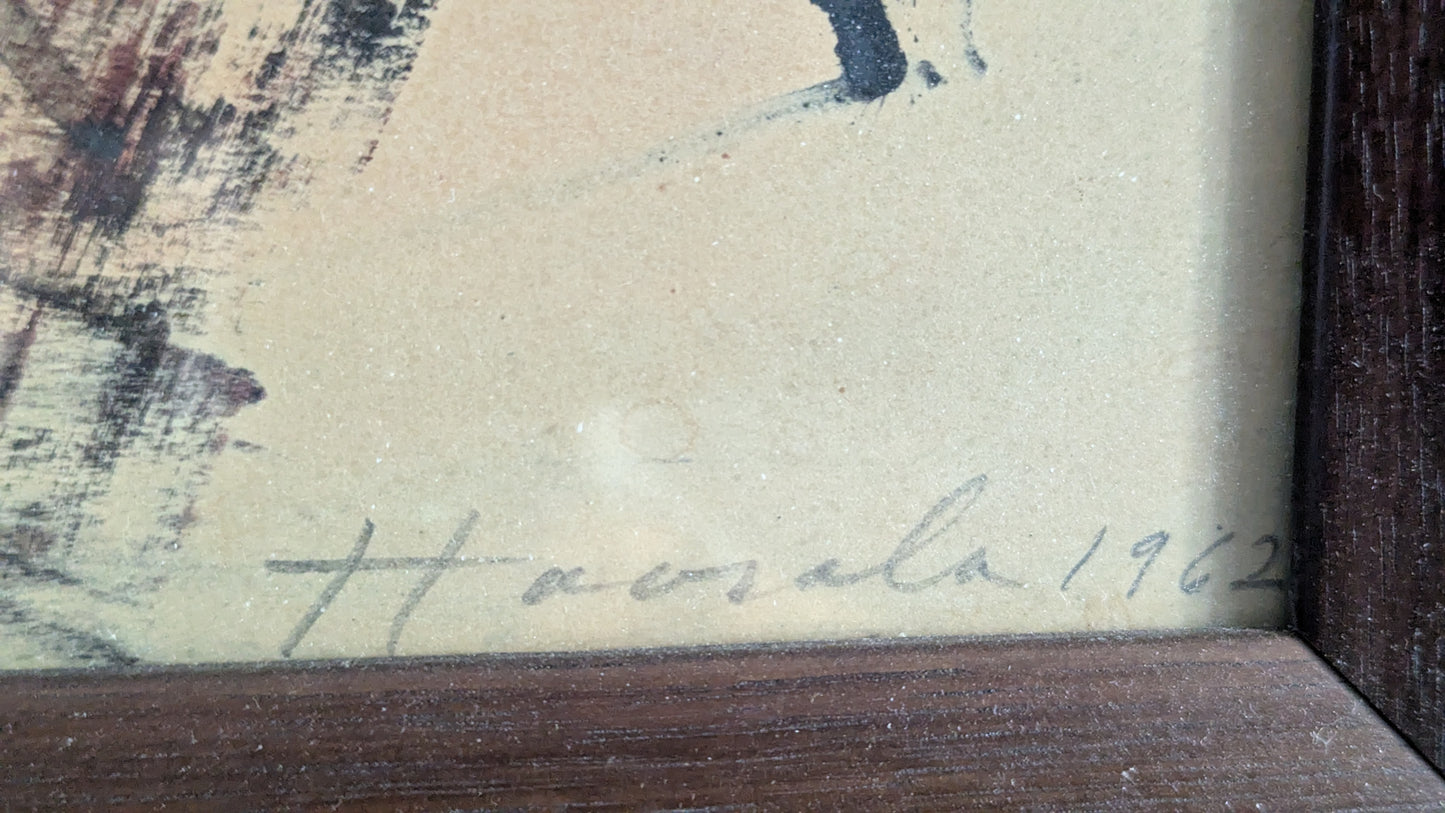 Olavi Haarala - Signeerattu Akvarellimaalaus (1962)