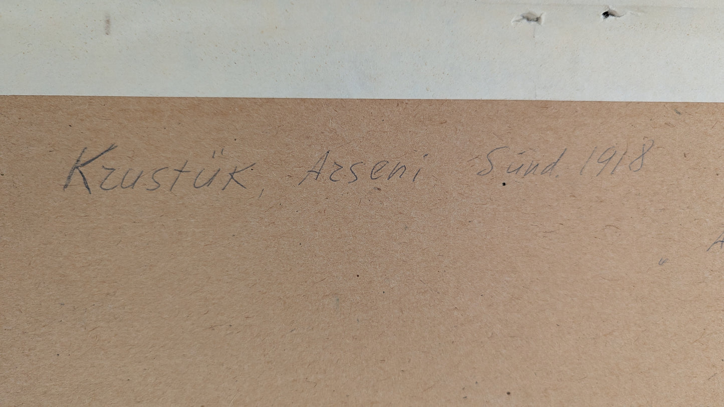 Arseni Krustük - Aablan Kylän Ranta (Signeerattu Öljyvärimaalaus 1990)