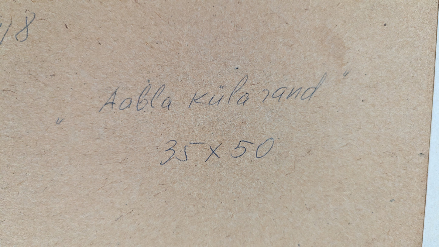 Arseni Krustük - Aablan Kylän Ranta (Signeerattu Öljyvärimaalaus 1990)