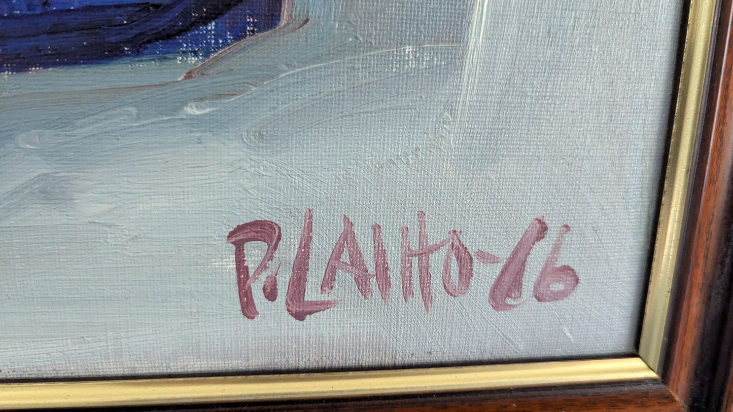 Pekka Laiho - Signeerattu Öljyvärimaalaus (1986)