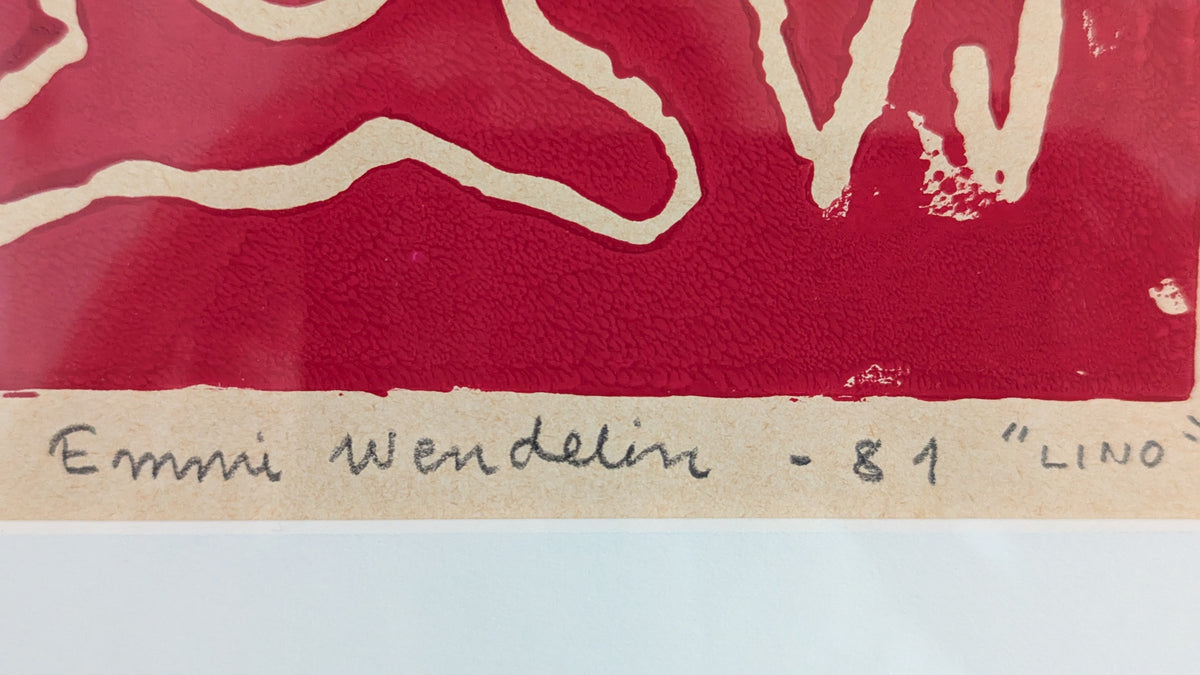 Emmi Wendelin - Signeerattu Linografia (1981)