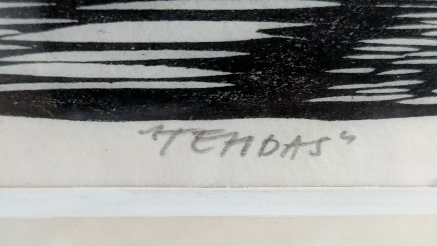 Einari Levo - Tehdas (Signeerattu Puupiirros 1976)