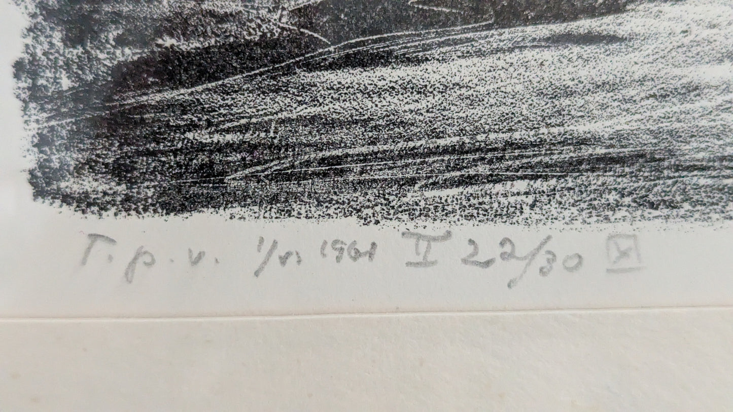 Aukusti Tuhka - Jyrävä (Signeerattu ja Numeroitu Litografia, 1958/1961)