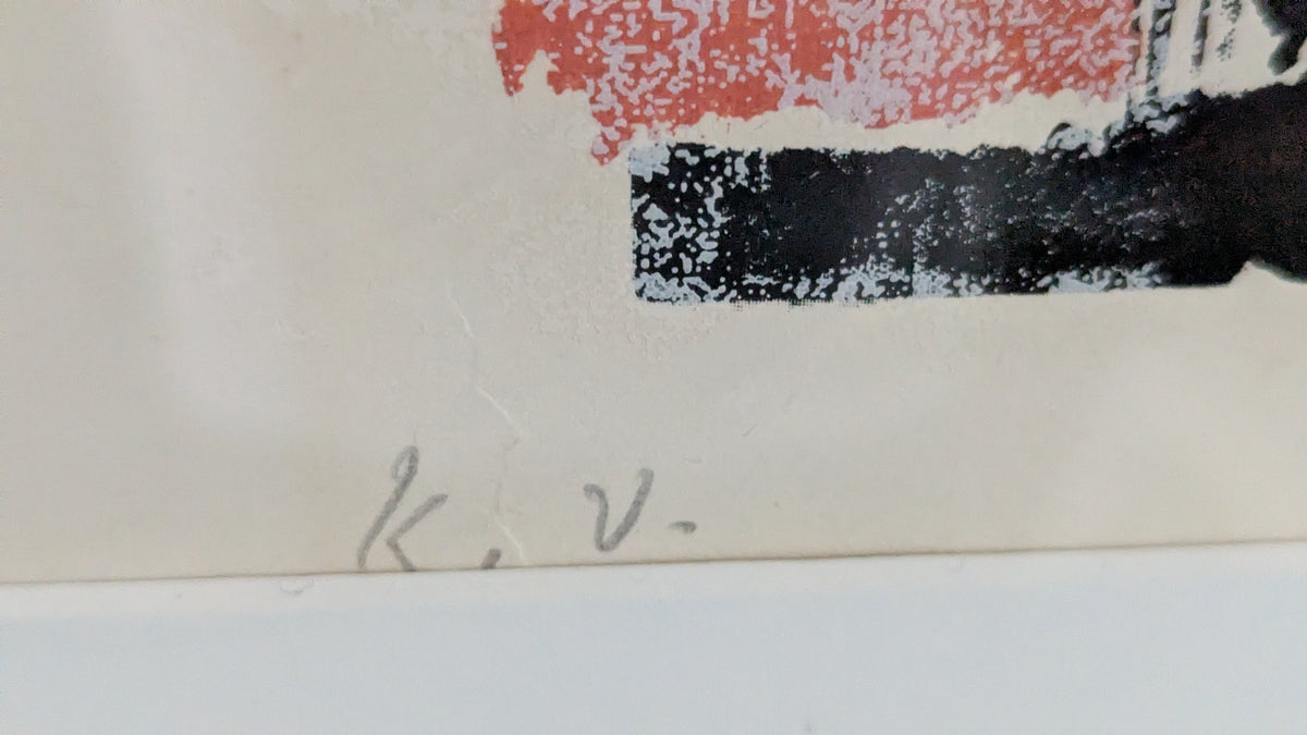 Pirkko Salminen - Asetelma (Signeerattu Litografia 1959, Koevedos)