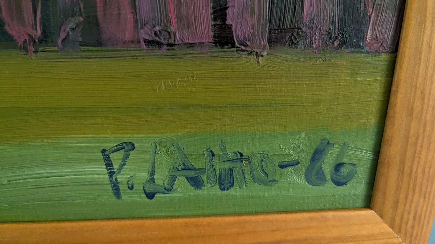 Pekka Laiho - Signeerattu Öljyvärimaalaus (1986)