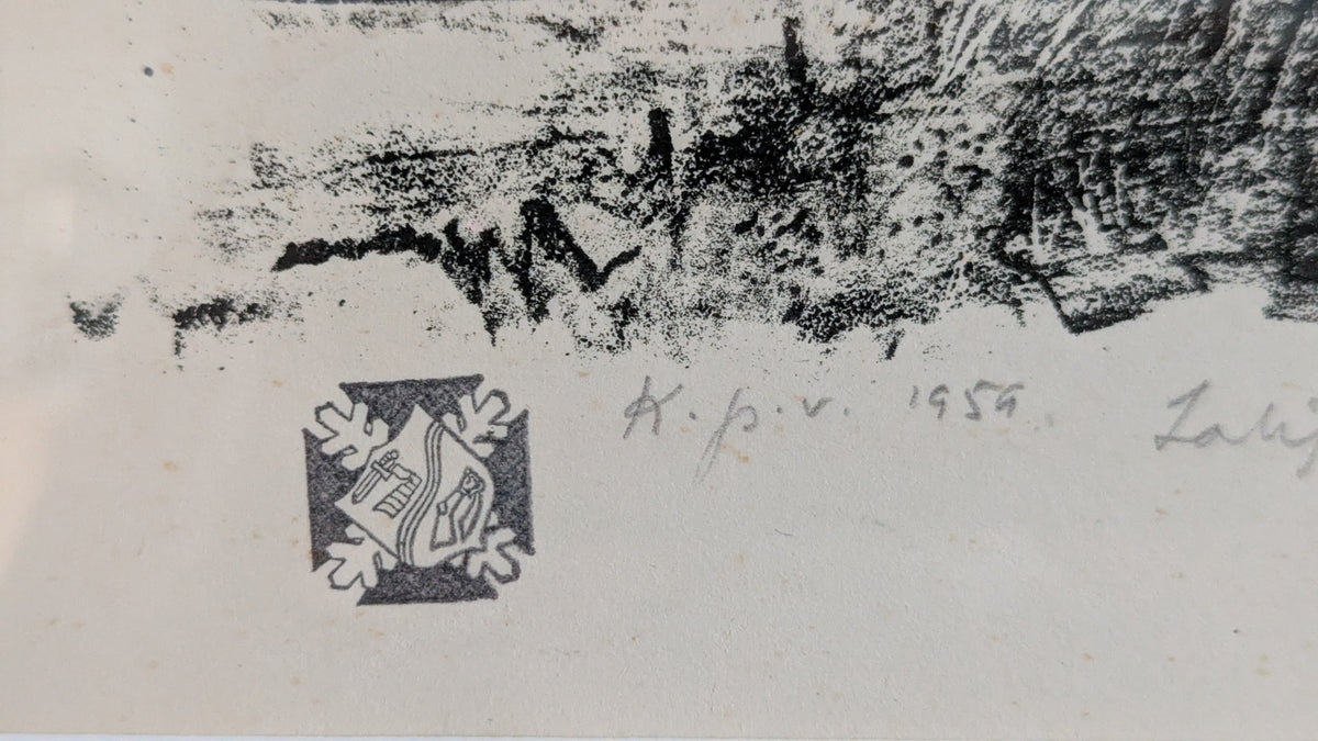 Aukusti Tuhka - Kollaanjoki (Signeerattu Litografia, 1943/1959)