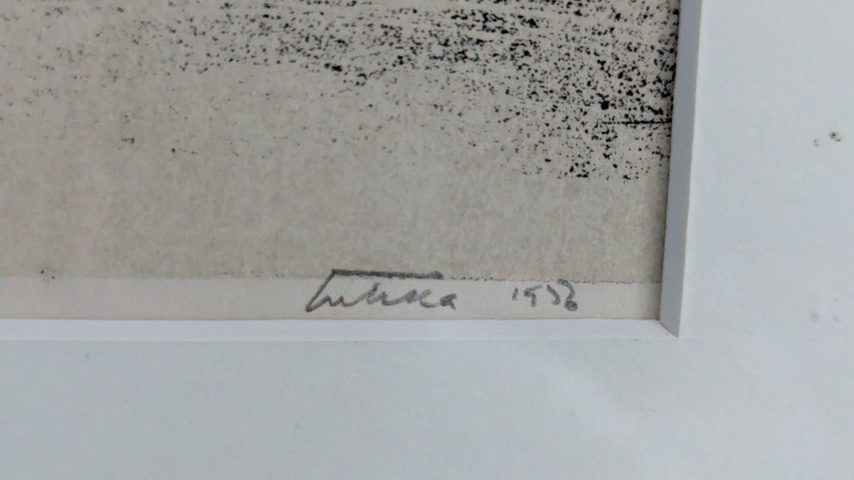 Aukusti Tuhka - Tervasaaren Sulfiittisellutehdas (Signeerattu Litografia 1956)
