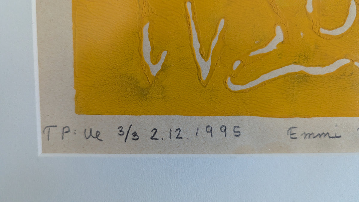 Emmi Wendelin - Signeerattu Linografia (1981)