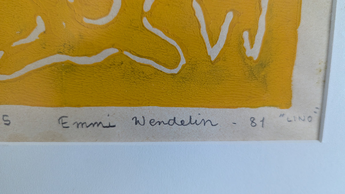Emmi Wendelin - Signeerattu Linografia (1981)