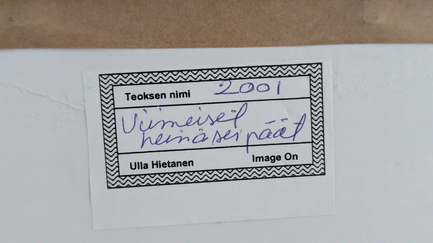 Ulla Hietanen - Viimeiset Heinäseipäät (Signeerattu ImageOn 2001)