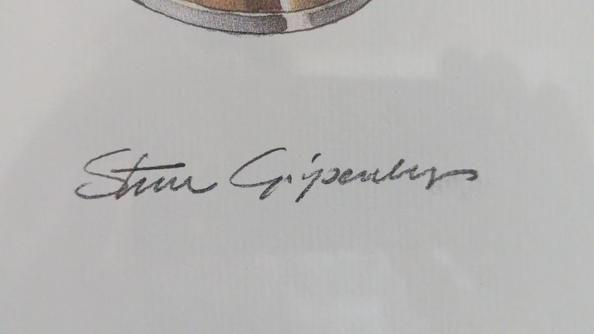 Sture Gripenberg - Chevalierkaartin Kypärä (Signeerattu Litografia 1999)