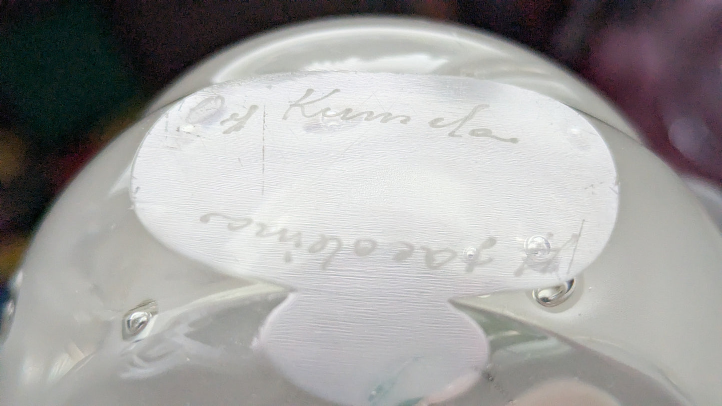 Kumela Kyyhky Taidelasiesine (Signeerattu, Armando Jacobino)