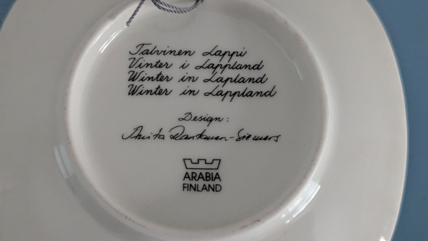 Arabia Talvinen Lappi Seinälautanen (Anita Rantanen-Siewers)
