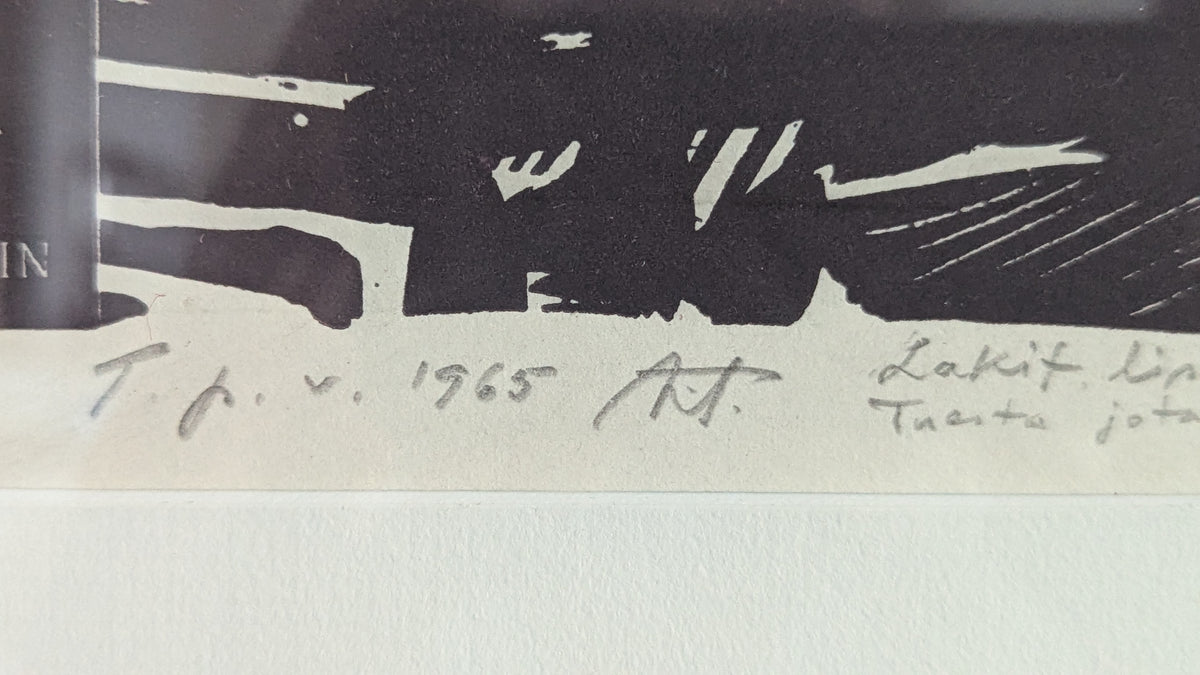 Aukusti Tuhka - Lönnrot Haastattelee Karjalalaisia (1935/1965, Sign. Litografia)
