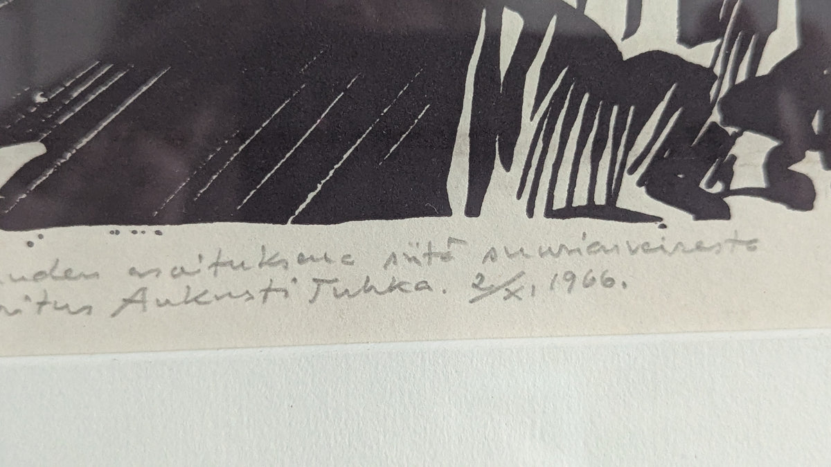 Aukusti Tuhka - Lönnrot Haastattelee Karjalalaisia (1935/1965, Sign. Litografia)