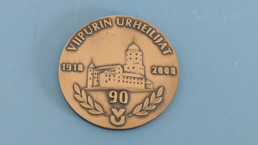 Sporrong - Viipurin Urheilijat 90-Vuotta Pöytämitali (2008)