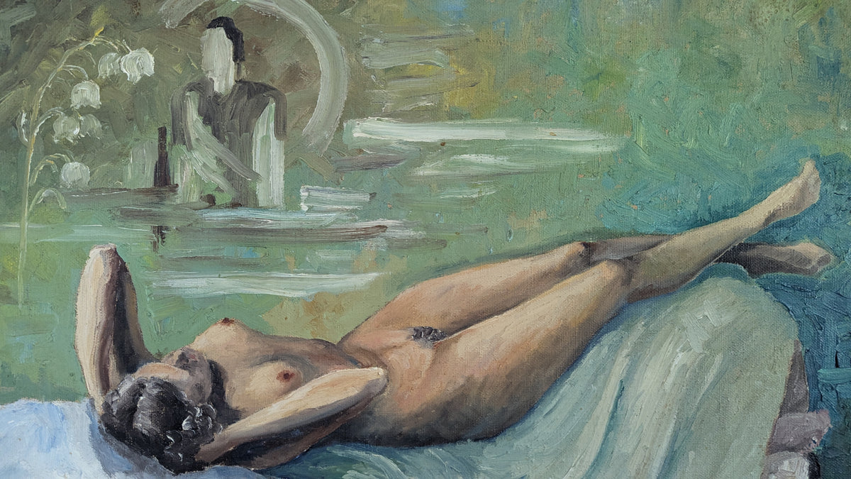 A.Halmetoja - Signeerattu Öljyvärimaalaus (1949)
