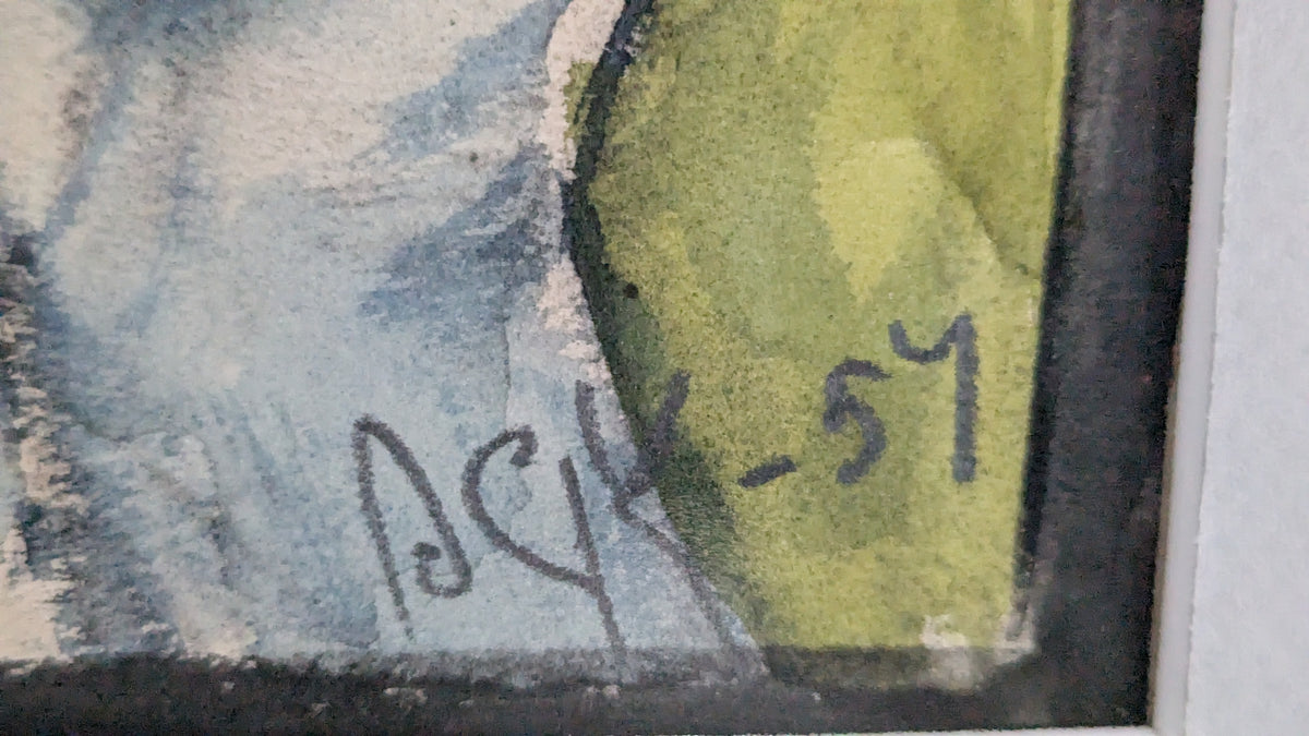 SGV - Signeerattu Akvarellimaalaus (1954)
